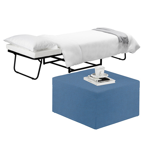 Foldlux Convertible Ottoman Folding Bed with Slipcover Temple Webster